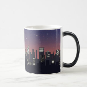 Erstellen Sie Ihre eigene Stadt bei Sonnenuntergan Verwandlungstasse