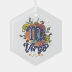 Erstellen Sie Ihre eigene Starflora Virgo Zodiac Ornament Aus Glas