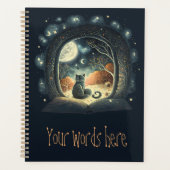 Erstellen Sie Ihre eigene Starry Mystical Black Ca Planer (Vorderseite)