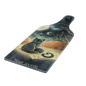 Erstellen Sie Ihre eigene Starry Mystical Black Ca Schneidebrett (Ecke)