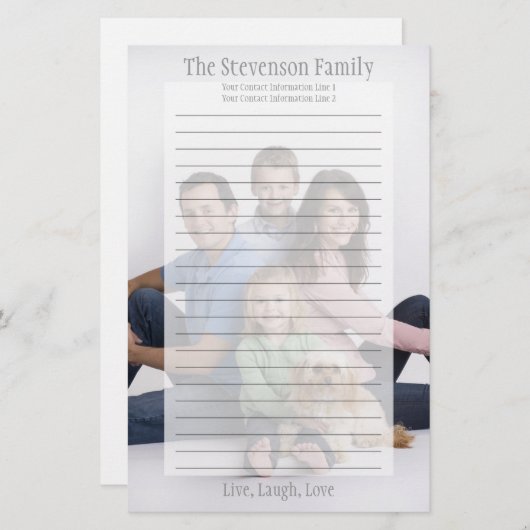 Erstellen Sie Ihre eigene Stationierung Briefpapier (Vorne/Hinten)