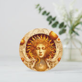 Erstellen Sie Ihre eigene Steampunk-Sun-Göttin Einladung (Stehend Vorderseite)