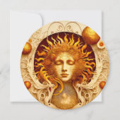 Erstellen Sie Ihre eigene Steampunk-Sun-Göttin Einladung (Vorderseite)