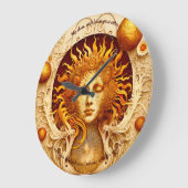 Erstellen Sie Ihre eigene Steampunk-Sun-Göttin Große Wanduhr (Winkel)