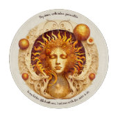 Erstellen Sie Ihre eigene Steampunk-Sun-Göttin Schneidebrett (Vorderseite)