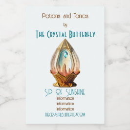 Erstellen Sie Ihre eigene Steampunker Kristallkuge Weinetikett