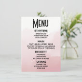 Erstellen Sie Ihre eigene subtile Red Ombre Wasser Menükarte (Stehend Vorderseite)