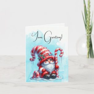 Erstellen Sie Ihre eigene süße Candy Cane Weihnach Feiertagskarte