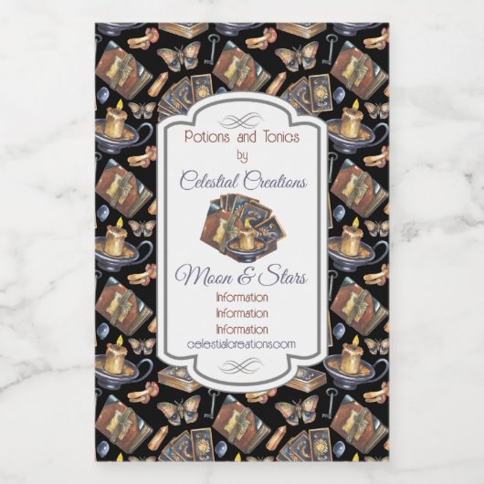 Erstellen Sie Ihre eigene Tarot-Magie Weinetikett (Einzelnes Label)