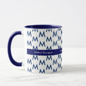 Erstellen Sie Ihre eigene Tasse Monogramm blau (Links)