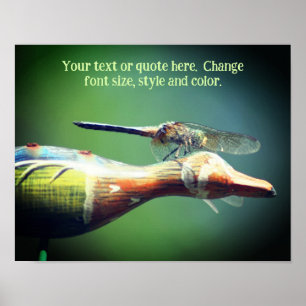 Erstellen Sie Ihre eigene Text-Dragonfly-Natur Poster