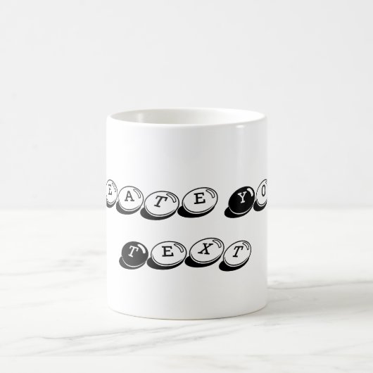 Erstellen Sie Ihre eigene Text Drinking Cup-Kerami Kaffeetasse (Mittel)