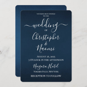 Erstellen Sie Ihre eigene tiefe schattige blaue Ho Einladung