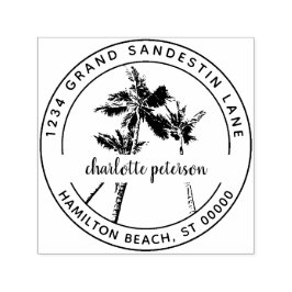 Erstellen Sie Ihre eigene Tropenpalme-Rücksendeadr Permastempel