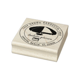 Erstellen Sie Ihre eigene Tropical Beach Rücksende Gummistempel