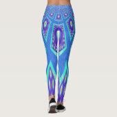 Erstellen Sie Ihre eigene türkisblaue Koralle aqua Leggings (Rückseite)