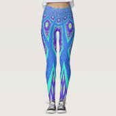 Erstellen Sie Ihre eigene türkisblaue Koralle aqua Leggings (Vorderseite)