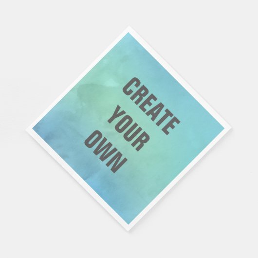 Erstellen Sie Ihre eigene türkisfarbene Aquarellma Serviette (Ecke)