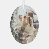 Erstellen Sie Ihre eigene Typografie Familienweihn Ornament Aus Glas (Vorderseite links)