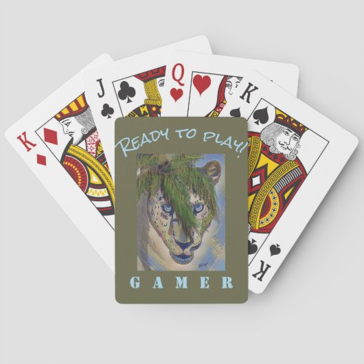 Erstellen Sie Ihre eigene Uni Gamester Leopard Tig Spielkarten (Rückseite)