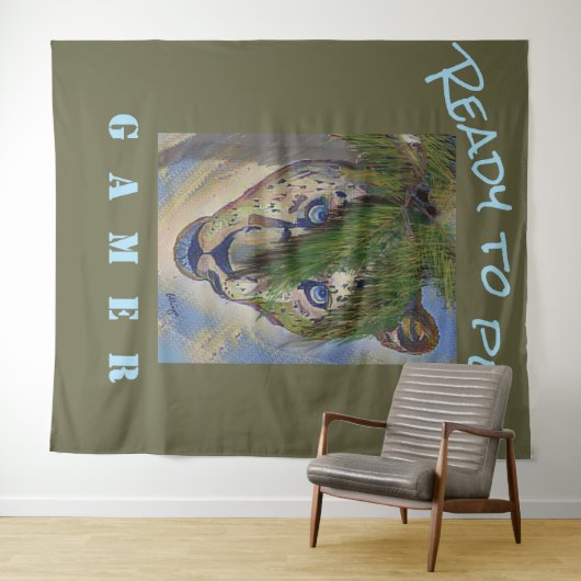 Erstellen Sie Ihre eigene Uni Gamester Leopard Tig Wandteppich (Beispiel (Horizontal))