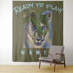 Erstellen Sie Ihre eigene Uni Gamester Leopard Tig Wandteppich