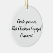 Erstellen Sie Ihre eigene Verlobte Weihnachtsdekor Keramik Ornament (Rechts)