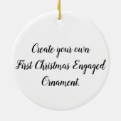 Erstellen Sie Ihre eigene Verlobte Weihnachtsdekor Keramik Ornament (Hinten)