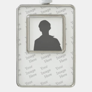 Erstellen Sie Ihre eigene vertikale Silber-Tone-Or Rahmen-Ornament Silber