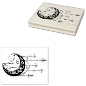 Erstellen Sie Ihre eigene Verzierte Boho Moon Silh Gummistempel (Stempel)