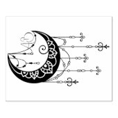 Erstellen Sie Ihre eigene Verzierte Boho Moon Silh Gummistempel (Prägung)