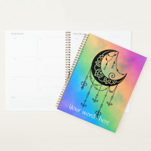 Erstellen Sie Ihre eigene Verzierte Boho Moon Silh Planer