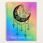 Erstellen Sie Ihre eigene Verzierte Boho Moon Silh Planer (Vorderseite)