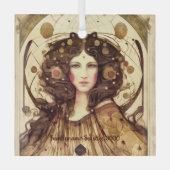 Erstellen Sie Ihre eigene Viktorianische Hexe Ornament Aus Glas (Vorderseite)