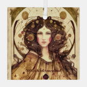 Erstellen Sie Ihre eigene Viktorianische Hexe Ornament Aus Glas (Rückseite)