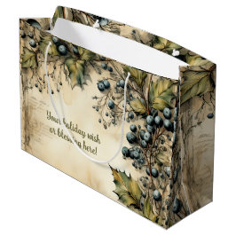 Erstellen Sie Ihre eigene Vintage Berry Vine Große Geschenktüte