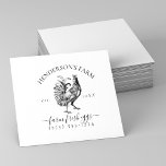 Erstellen Sie Ihre eigene Vintage Eierkarton für d Gummistempel<br><div class="desc">Diese Vintage Briefmarke des Bauernhauses würde auf Eierschachteln, Papiertüten und anderen Verpackungen für frische Produkte aus Ihrem Familienbetrieb schön aussehen! Es zeigt eine Vintage Abbildung eines Hahns in der Mitte. Oben steht Ihr Familienname in eleganter Typografie, graziös biegen. Auf der einen Seite gibt es ein Datum der Gründung, und am...</div>