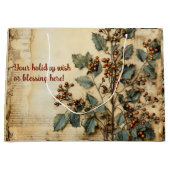 Erstellen Sie Ihre eigene Vintage Holly Große Geschenktüte (Vorderseite)