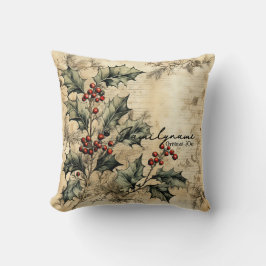 Erstellen Sie Ihre eigene Vintage Holly Stationery Kissen