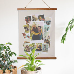 Erstellen Sie Ihre eigene Vintage-Instantfilm-Foto Wandteppich Mit Holzrahmen