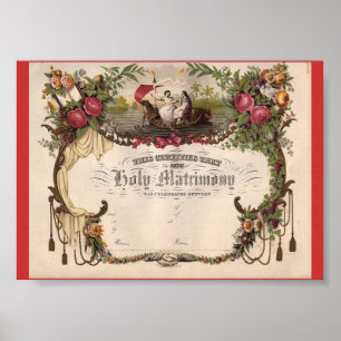 Erstellen Sie Ihre eigene Vintage-Kunst-Hochzeitsu Poster