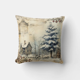 Erstellen Sie Ihre eigene Vintage Log-Kabine. Kissen