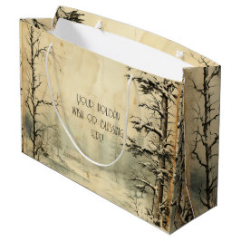 Erstellen Sie Ihre eigene Vintage Schneeszene Große Geschenktüte