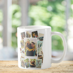 Erstellen Sie Ihre eigene Vintage Sofortfilmkollag Kaffeetasse