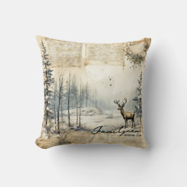 Erstellen Sie Ihre eigene Vintage Winterlandschaft Kissen