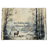 Erstellen Sie Ihre eigene Vintage Winterrutsche Große Geschenktüte (Vorderseite)