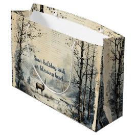 Erstellen Sie Ihre eigene Vintage Winterrutsche Große Geschenktüte