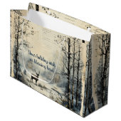 Erstellen Sie Ihre eigene Vintage Winterrutsche Große Geschenktüte (Vorderseite Schrägansicht)