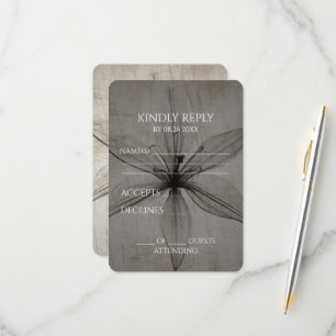 Erstellen Sie Ihre eigene Vintage X-Ray-Blume, die RSVP Karte