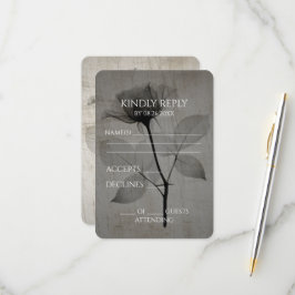 Erstellen Sie Ihre eigene Vintage X-Ray Sepia-Blum RSVP Karte